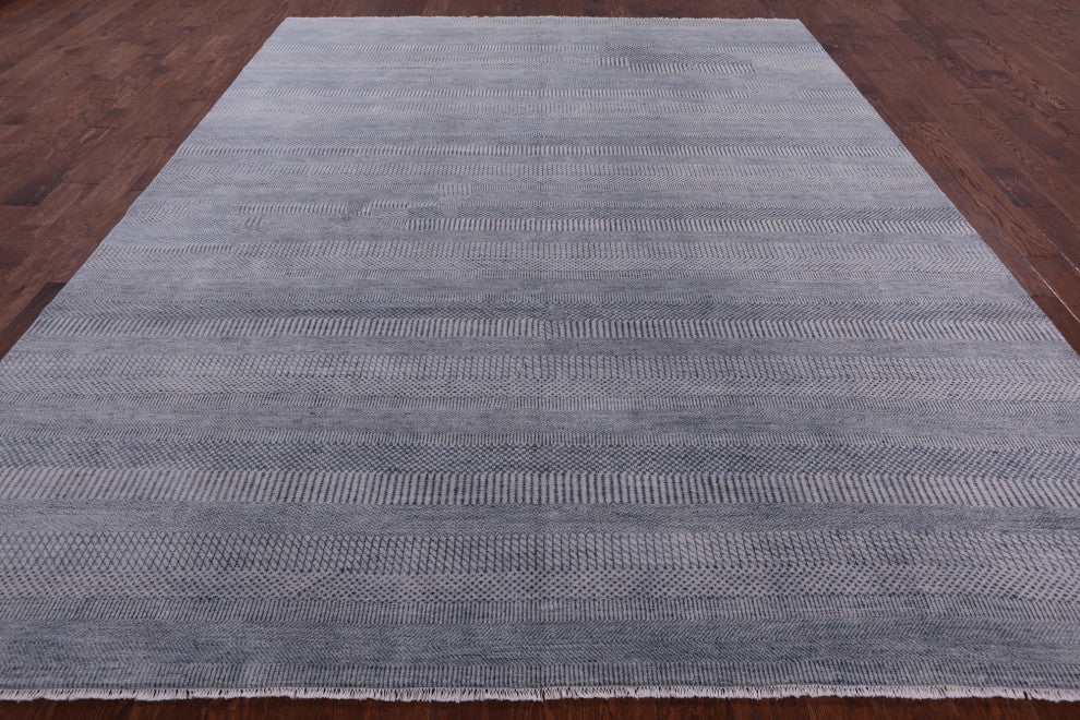 9' 3" X 12' 1" Savannah Gabbeh Wool and Silk Hand-Knotted Rug Q6623
