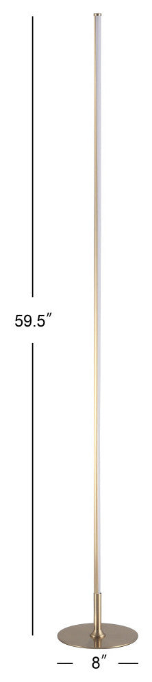Iris 59.5" LED Integrated Floor Lamp, Gold