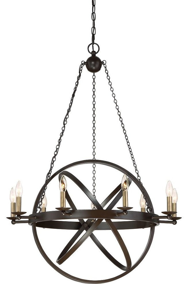 Quoizel EON5009WT Nine Light Chandelier Eons Western Bronze