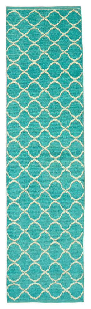 Rug N Carpet - Handmade Unique 3' 1" x 11' 10" Moroccan Runner Rug