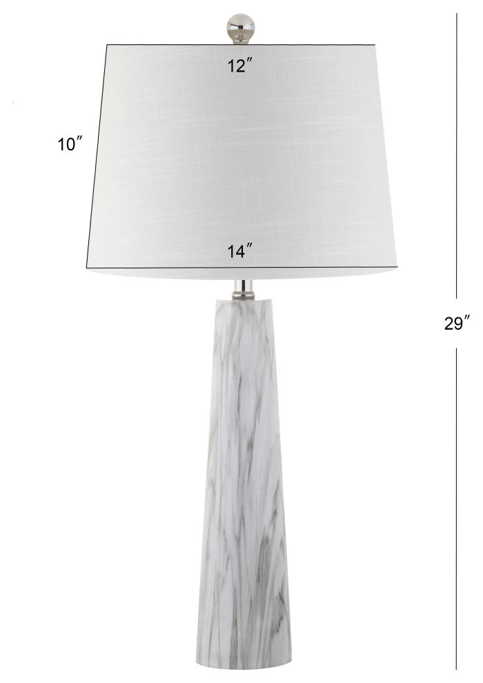 Bradley 29" Resin Table Lamp, Faux Marble