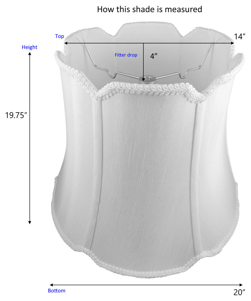 Washington V-Notch Lampshade, 20"x14"x19.75"
