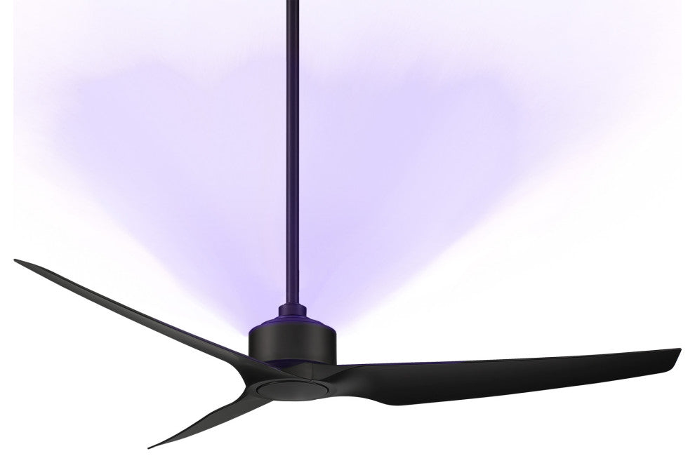 Terminator Indoor/Outdoor 3-Blade Germicidal Smart Ceiling Fan 54" Matte Black