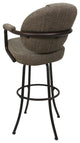 Swivel Counter 26", 30" or Extra Tall 34" Metal Bar Stool M-70, Plumley Cocoa - Brown, 26"