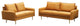Kingway Furniture Aurora Velvet Living Room Set, Ginger