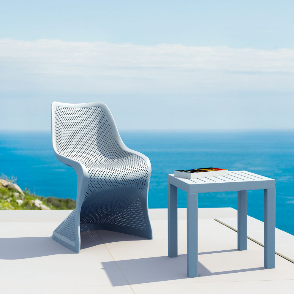 Compamia Bloom Outdoor Dining Chairs, Set of 2, Silver-Gray