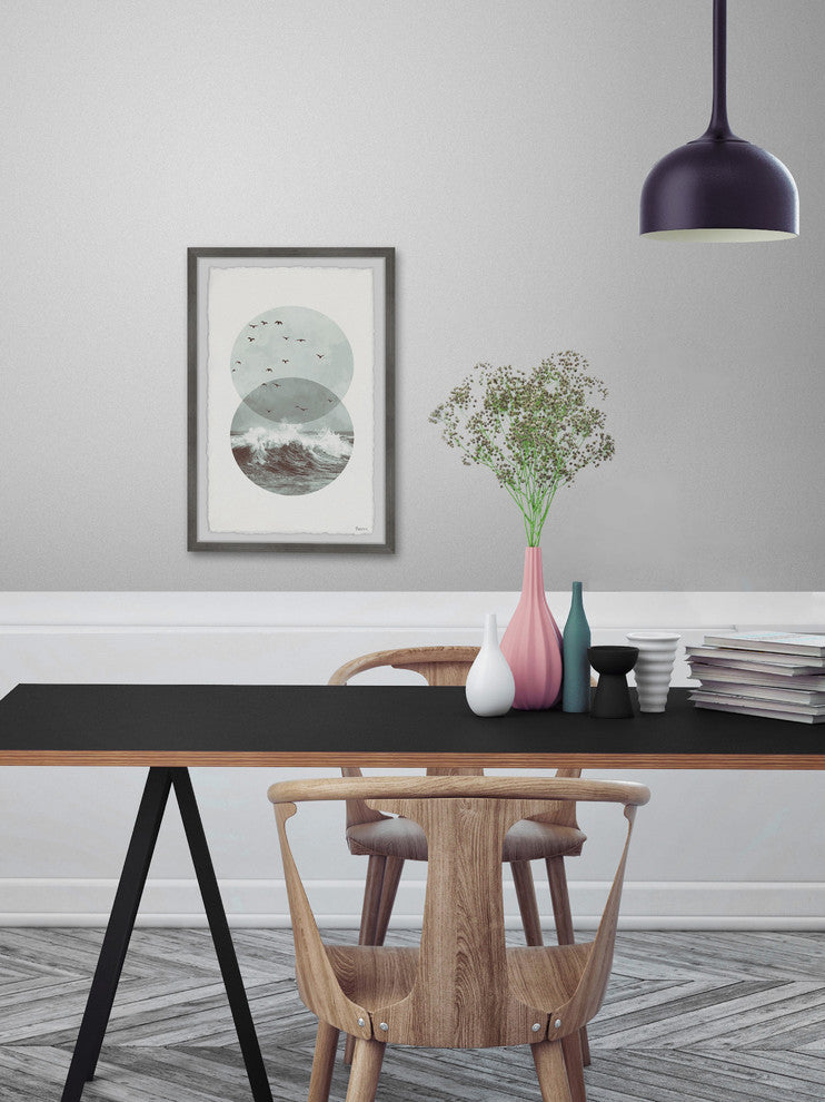 "Shaded Waves" Framed Painting Print, 16"x24"