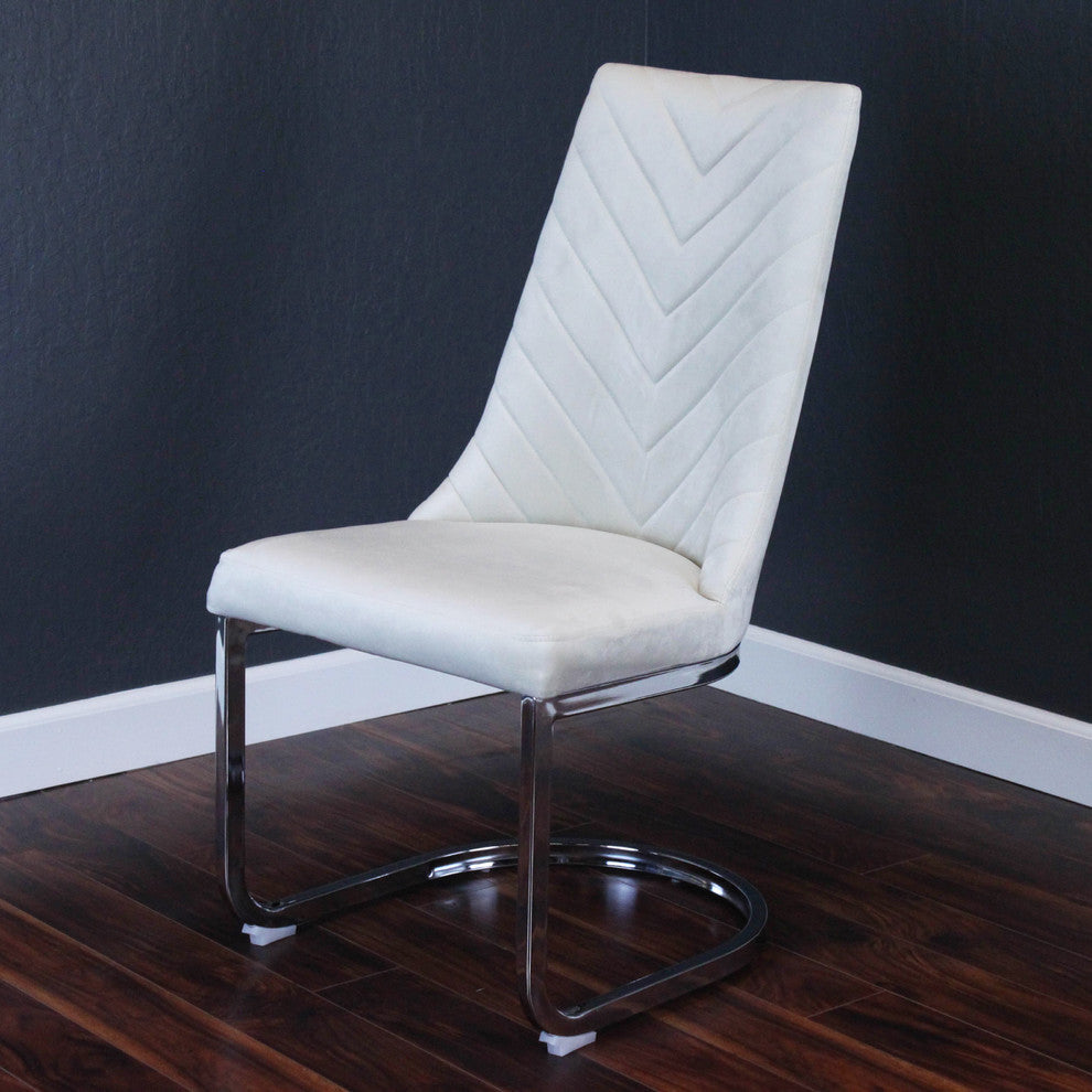 Balisa Velvet Chair, White