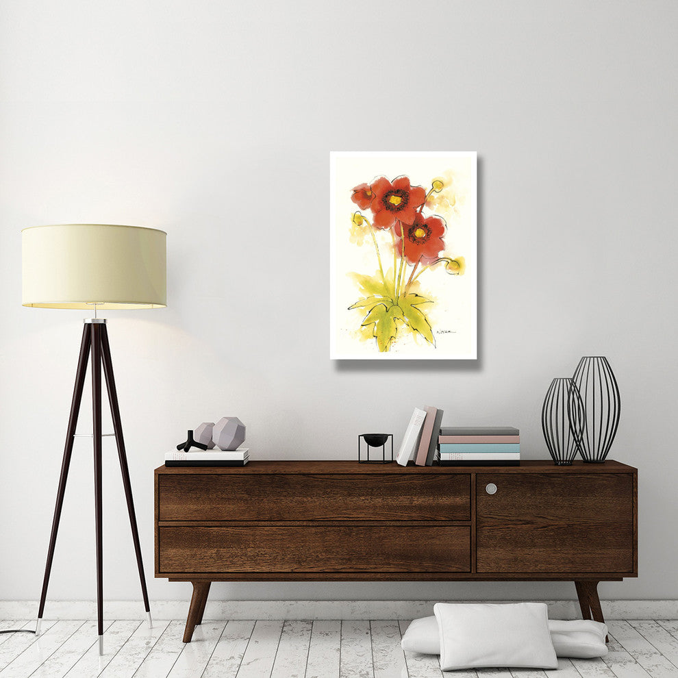 "Flores Rojas II" Digital Paper Print by Shirley Novak, 26"x38"