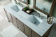 James Martin 305-V72-WWW-3AF Chicago 72" Double Vanity w/ Solid Surface Top
