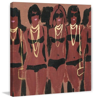 "Carmine Style" Painting Print on Wrapped Canvas, 40"x40"