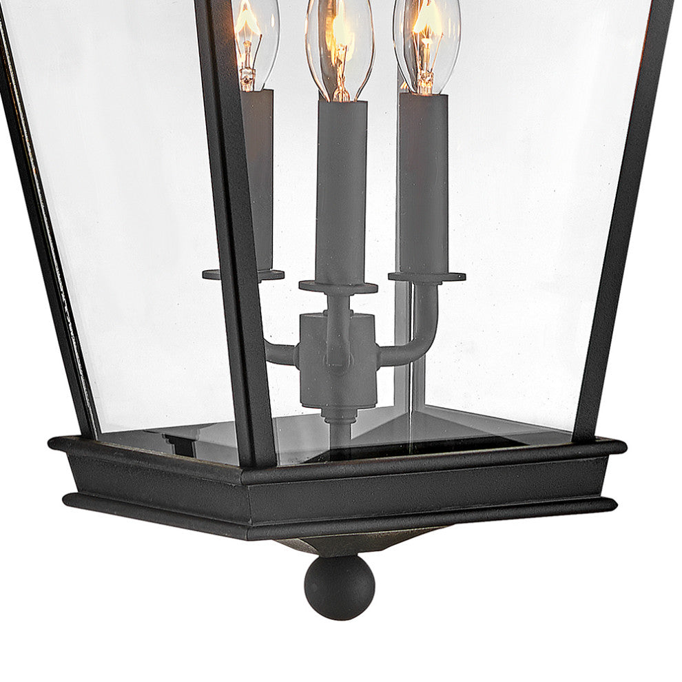 Hinkley Chapel Hill Large Wall Mount Lantern, Museum Black