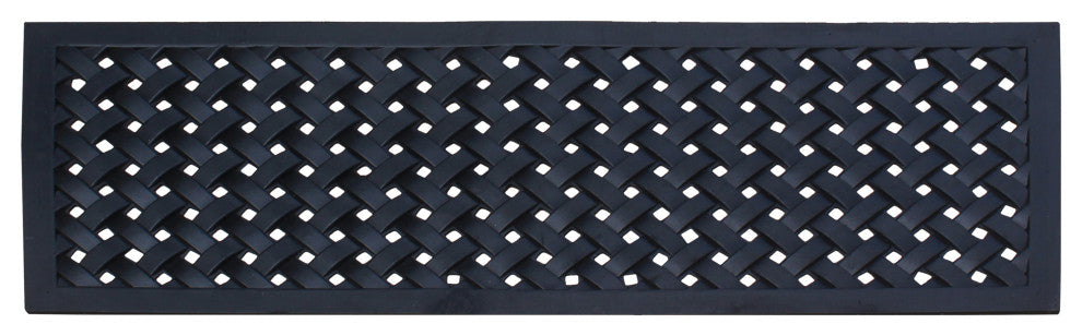 A1HC Heavy Weight Albertina Indoor/Outdoor Durable Rubber Doormat 18"X48", Black