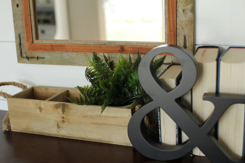 Hobble Creek Style Barnwood With Alder Overlay And Barbed Wire, 30"x42"
