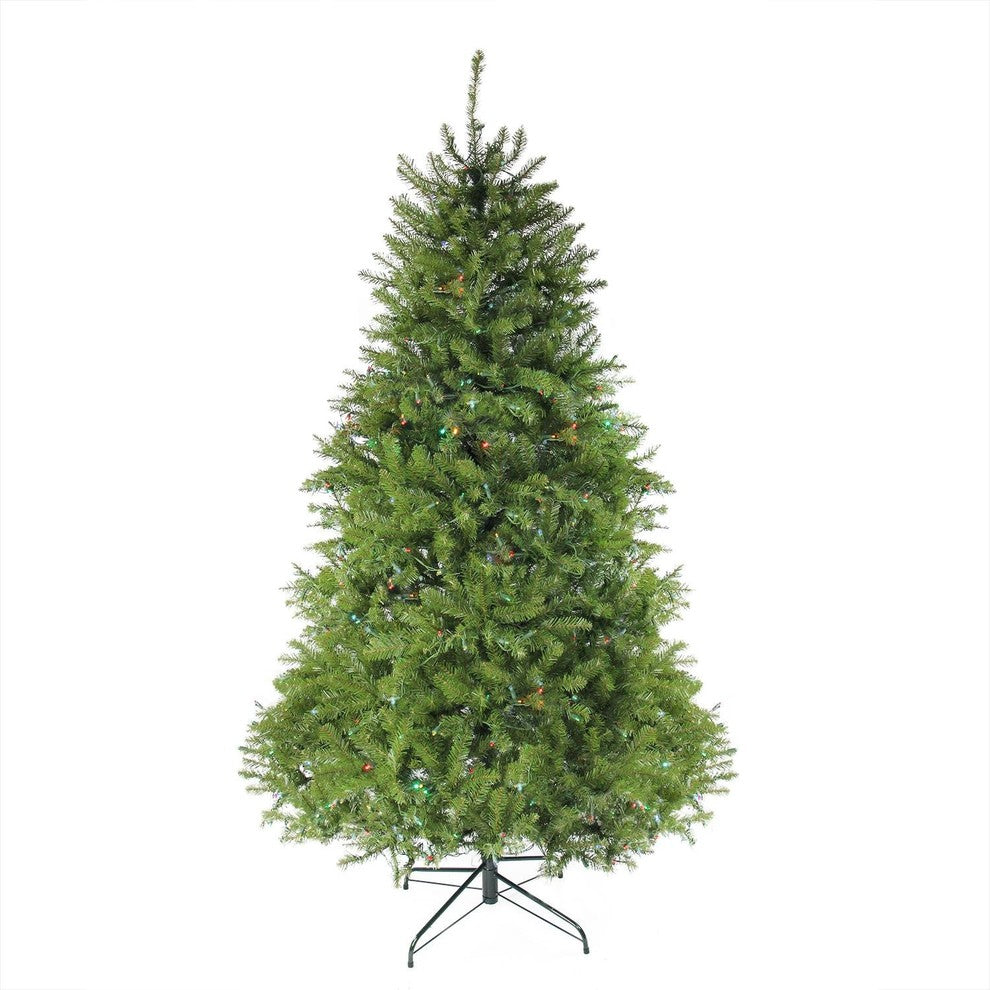 10' Pre-Lit Northern Pine Full Artificial Christmas Tree, Multi-Color Lights