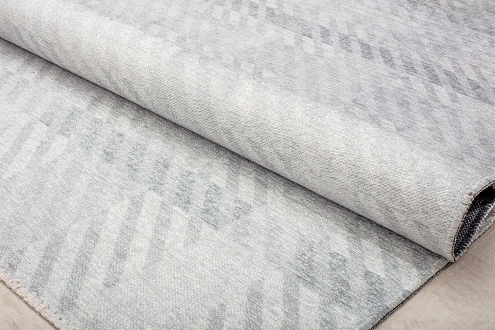Serafina Cozied Up Floral Contemporary Gray Area Rug, 7'10"x10'0"