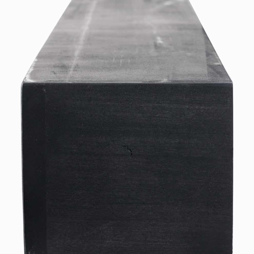 Modern Farmhouse Fireplace Mantels, Midnight Black, 60" L X 5.5" H X 6.25" D