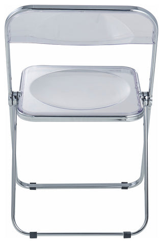 Lawrence Acrylic Folding Chair With Metal Frame, Clear