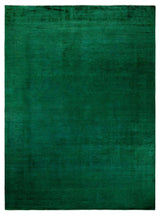 Overdyed, One-of-a-Kind Hand-Knotted Area Rug Green, 8'2"x10'5"