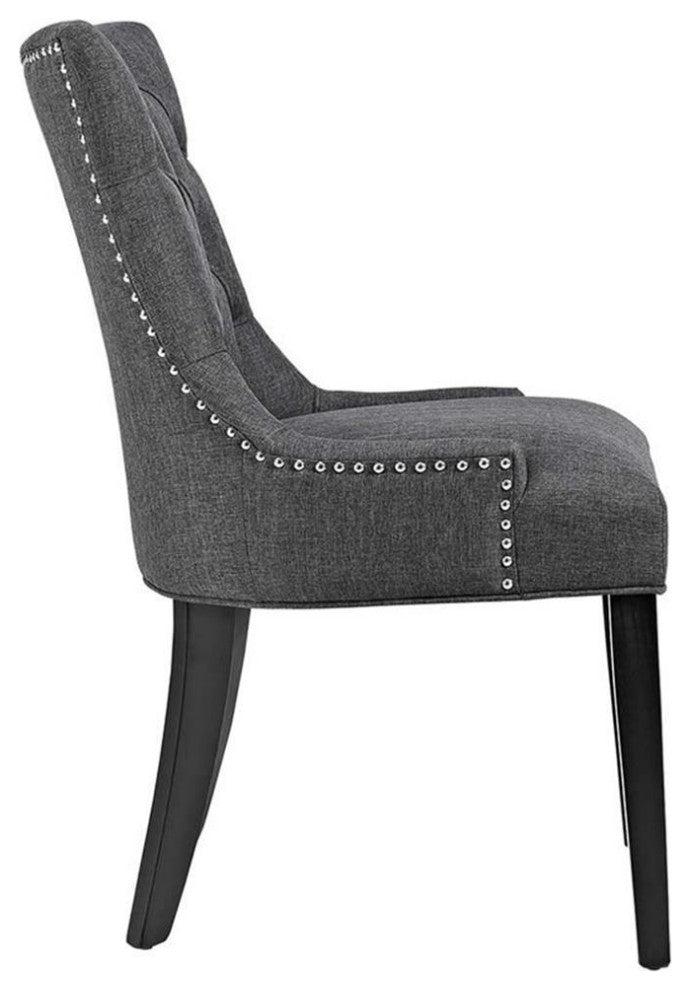 Gray Regent Dining Side Chair Fabric Set of 2