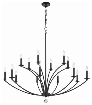 Mila 15-Light Black Chandelier