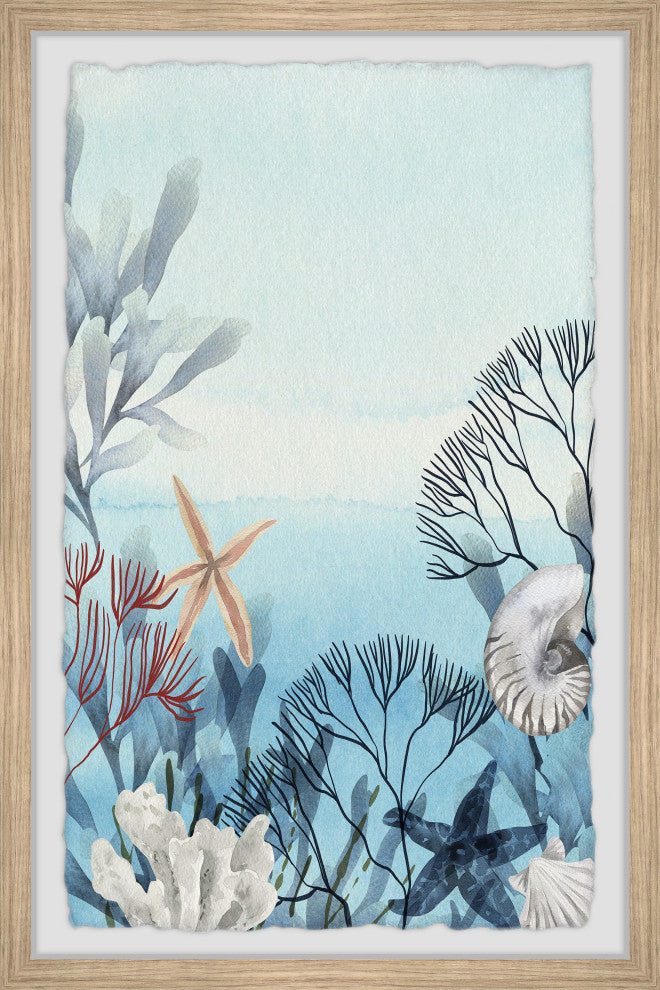 "Live Deep" Framed Painting Print, 12x18