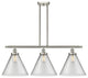 Innovations 916-3I-SN-G42-L Cone 12" 3 Light Island Light, Brushed Satin Nickel