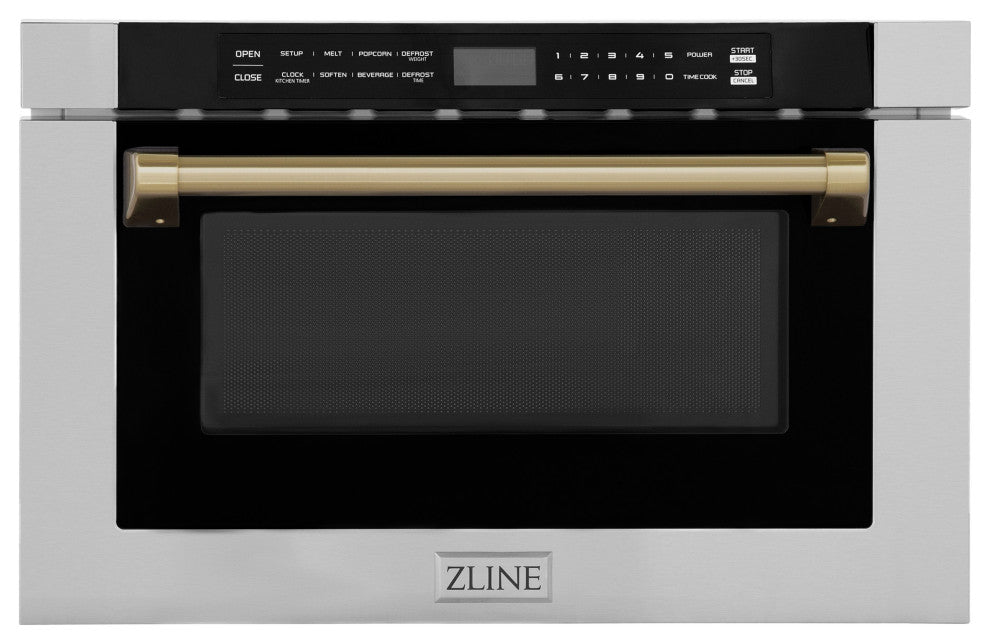 ZLINE Microwave Drawer s, Stainless and Champagne Bronze MWDZ-1-H-CB