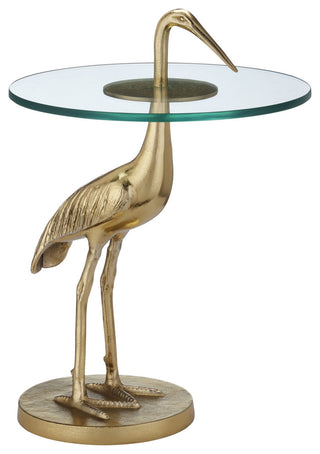 Crane Brass Accent Table