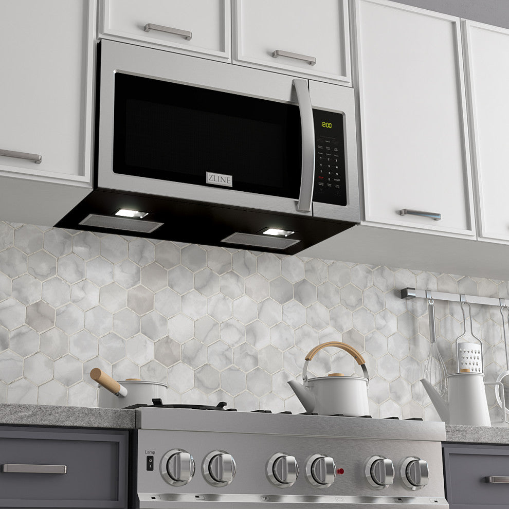 ZLINE 30" Over the Range Microwave Traditional Handle and Charcoal Filters