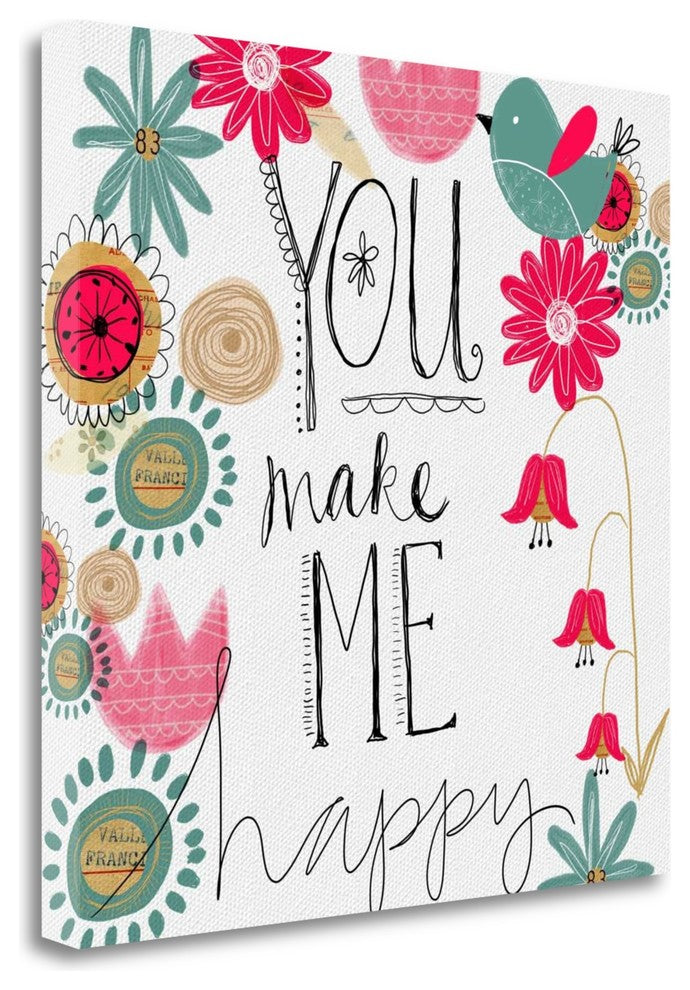 "You Make Me Happy" By Katie Doucette, Giclee Print on Gallery Wrap Canvas