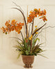 Copper Orchids With Feathers and Grasses