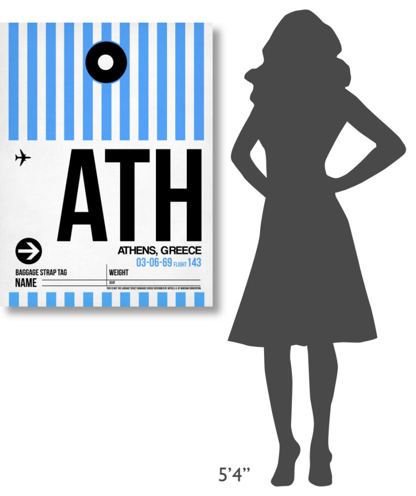 "ATH Athens Luggage Tag 1" Fine Art Print