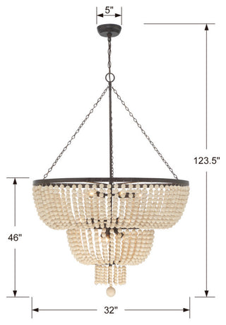 Crystorama 612-FB, 12-Light Chandelier, Forged Bronze