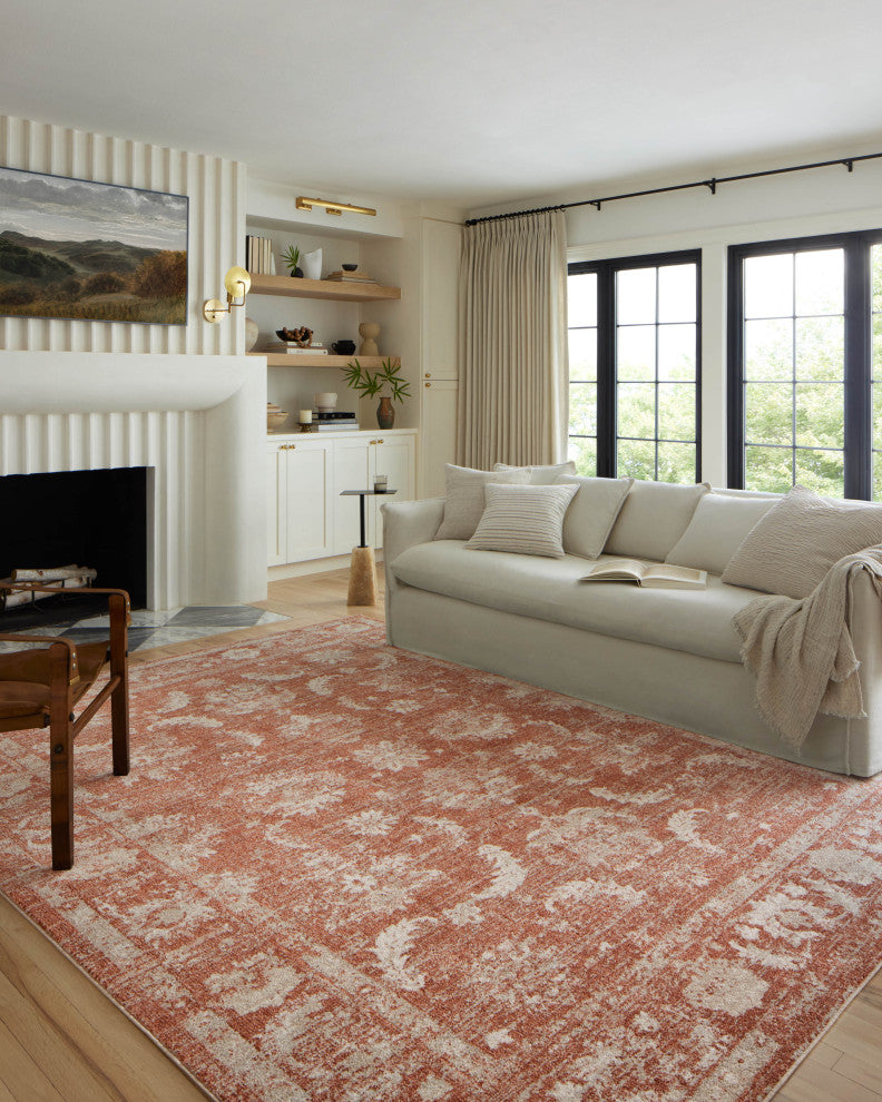 Loloi II Odette Rust / Ivory 6'-7" x 9'-6" Area Rug