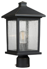 Portland 1 Light Post Mount Light in Oil Rubbed Bronze (Rnd. Base - not incl.)