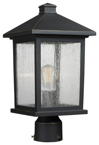 Portland 1 Light Post Mount Light in Oil Rubbed Bronze (Rnd. Base - not incl.)