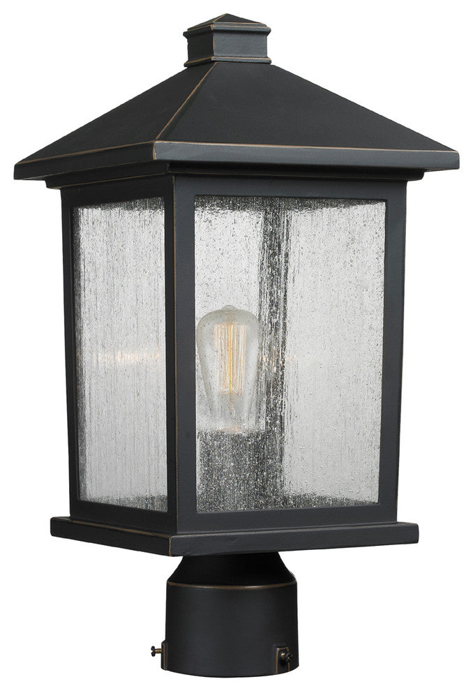 Portland 1 Light Post Mount Light in Oil Rubbed Bronze (Rnd. Base - not incl.)