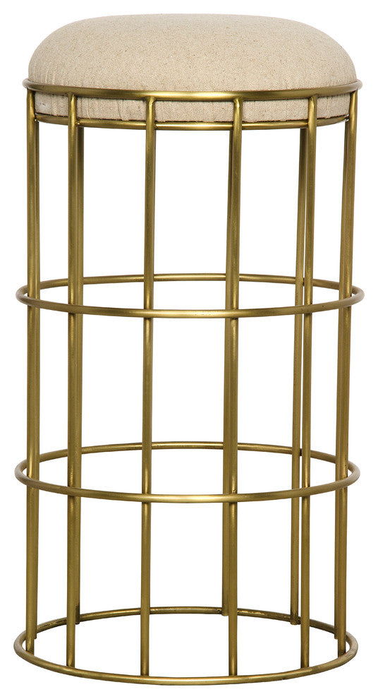 Ryley Counter Stool, Gold Finish