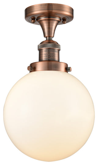 Innovations Lighting 517-1Ch-Ac-G201-8 1 Light 8" Semi-Flush Mount