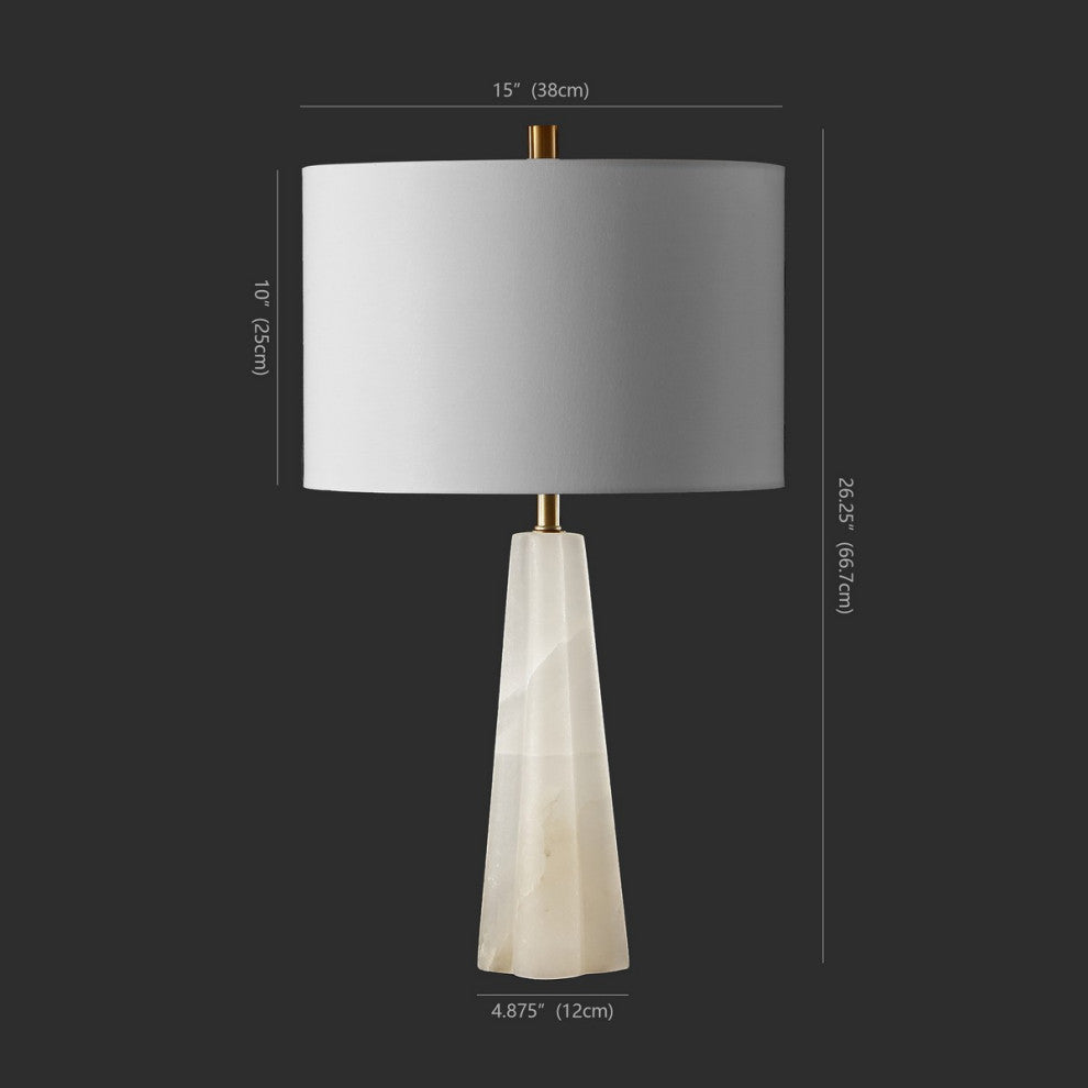 Safavieh Couture Aaron Alabaster Table Lamp White/Gold
