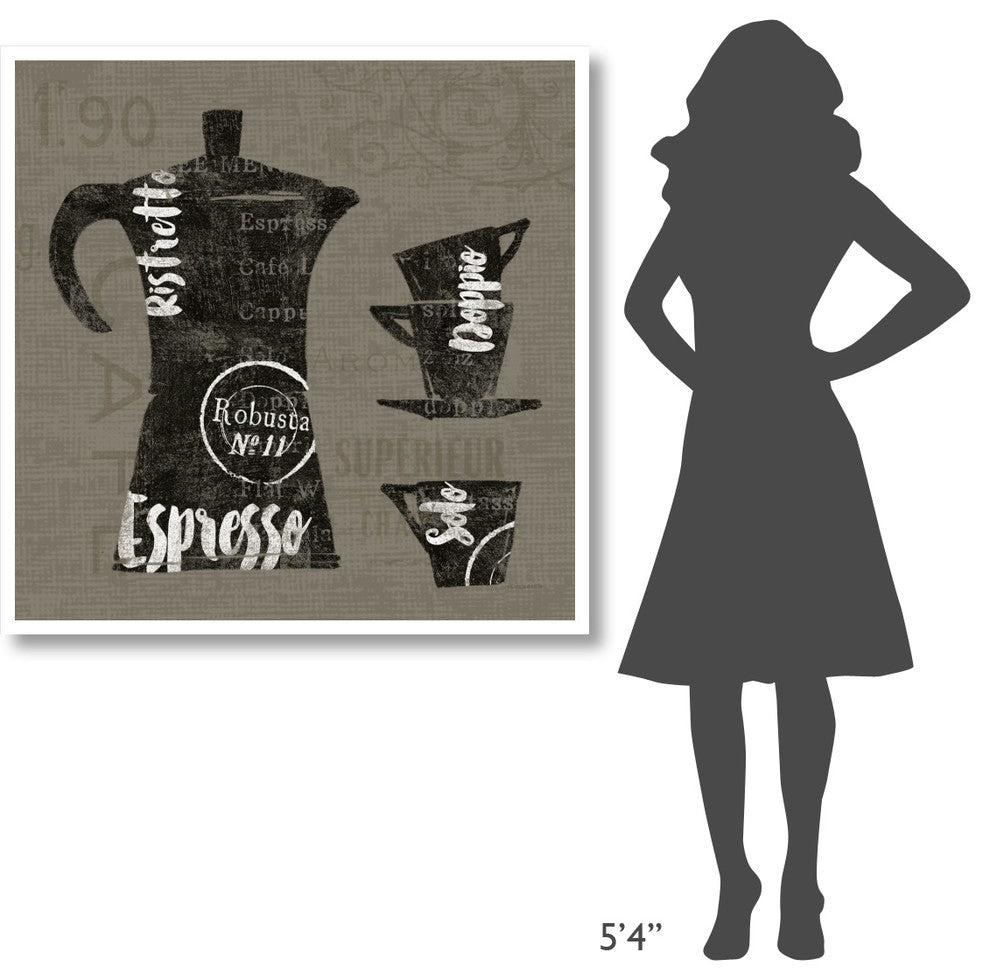 "Linen Coffee I" Digital Paper Print by Sue Schlabach, 42"x42"