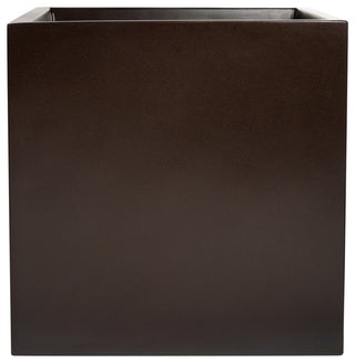 Dixon Square Cube Planter Box, Brown, 15"x15"x15"