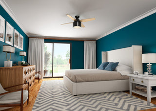 Hunter Fan Company 52" Cranbrook Low Gloss Black Ceiling Fan w/ Light/Remote