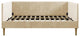 DHP Franklin Mid Century Upholstered Daybed Full Size in Tan Velvet