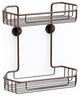 no drilling required - Double Shower Caddy - 100% Rustproof, Atlas Bronze