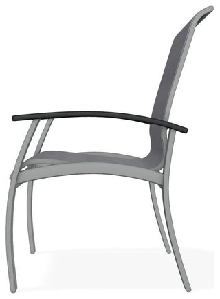 Belle Isle Sling Outdoor Dining Chair, Augustine Pewter/Graphite