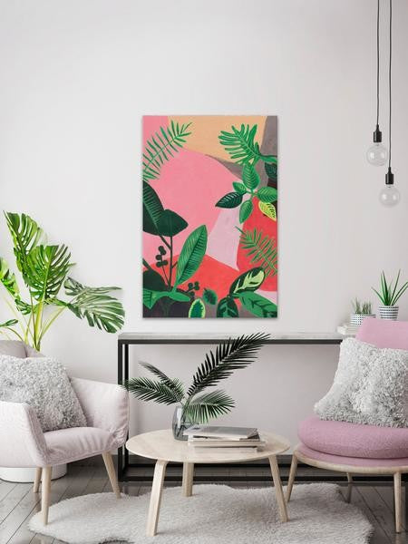 "Feuillage Fun" Painting Print on Wrapped Canvas, 40"x60"