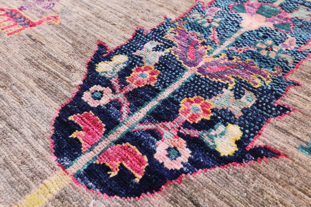5' 7" X 7' 10" Hand Knotted Tribal Persian Gabbeh Rug Q9971