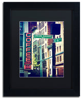 Philippe Hugonnard 'NYC Coffee Bar', Black Frame, Black Mat, 14x11